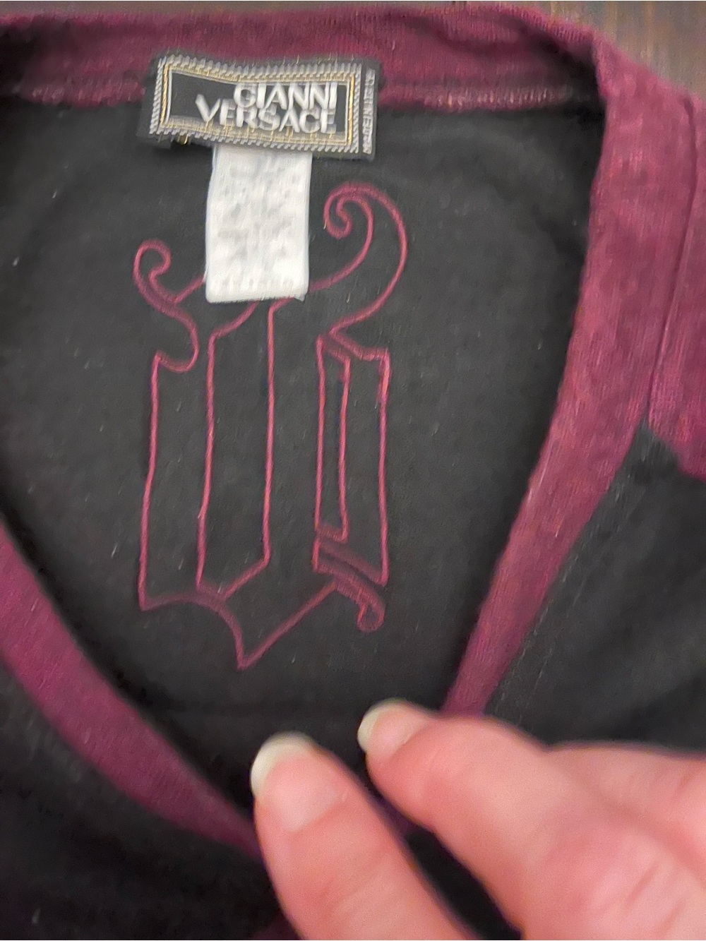 Versace Raglan Long-Sleeve Tee - Picture 2 of 3